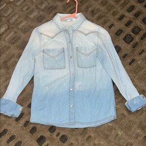 Mudd Light Blue Gradient Button-Down Shirt